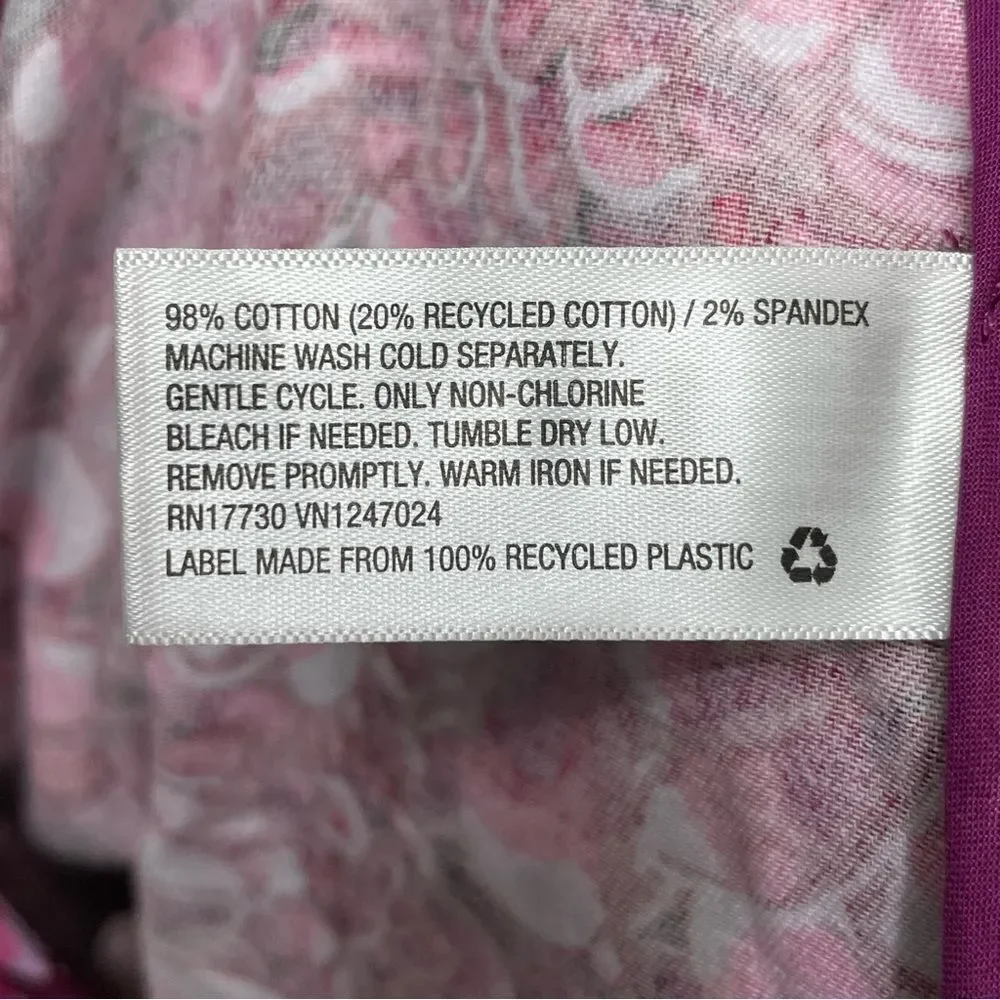 NWT Kika Vargas Mum Scalloped Hem Mini Skirt Pink and White Floral Size 16